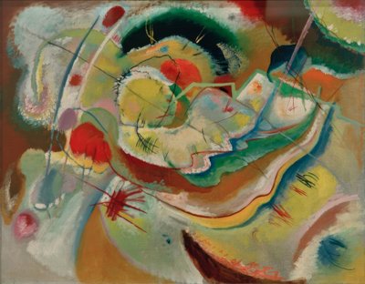 Small Painting with Yellow by Wassily Kandinsky